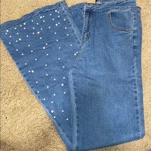 Boutique brand pearl bell bottoms